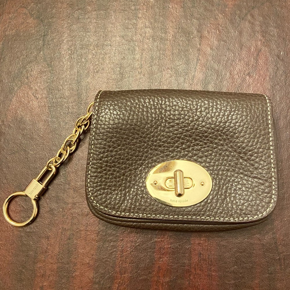 Small brown(pebbled) Kate Spade mini purse